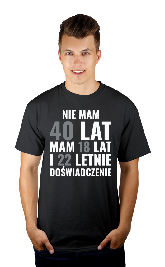 Koszulka na 40 urodziny - Męska Koszulka Szara