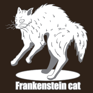 Kot Frankensteina - Męska Koszulka Czekoladowa