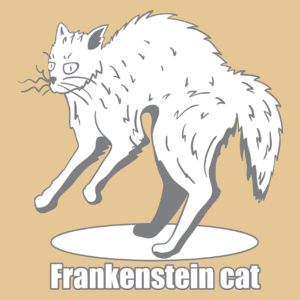 Kot Frankensteina - Męska Koszulka Piaskowa