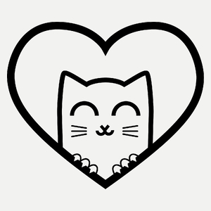 Kot Walentynkowy - Damska Koszulka Biała