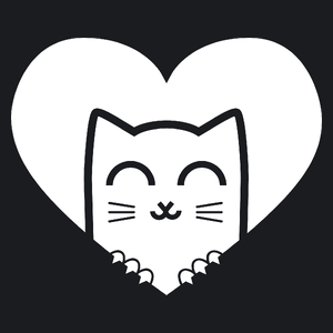 Kot Walentynkowy - Damska Koszulka Czarna