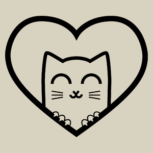 Kot Walentynkowy - Torba Na Zakupy Natural
