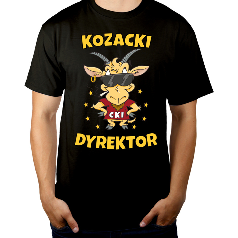 Kozacki Dyrektor - Męska Koszulka Czarna