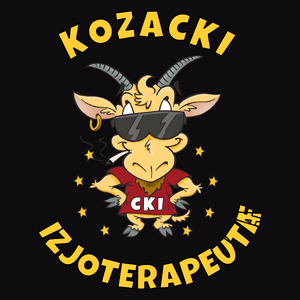 Kozacki Fizjoterapeuta - Męska Koszulka Czarna