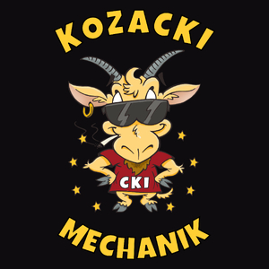 Kozacki Mechanik - Męska Bluza z kapturem Czarna