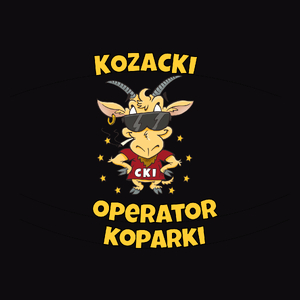 Kozacki Operator Koparki - Męska Bluza Czarna
