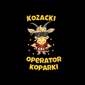 Kozacki Operator Koparki - Torba Na Zakupy Czarna