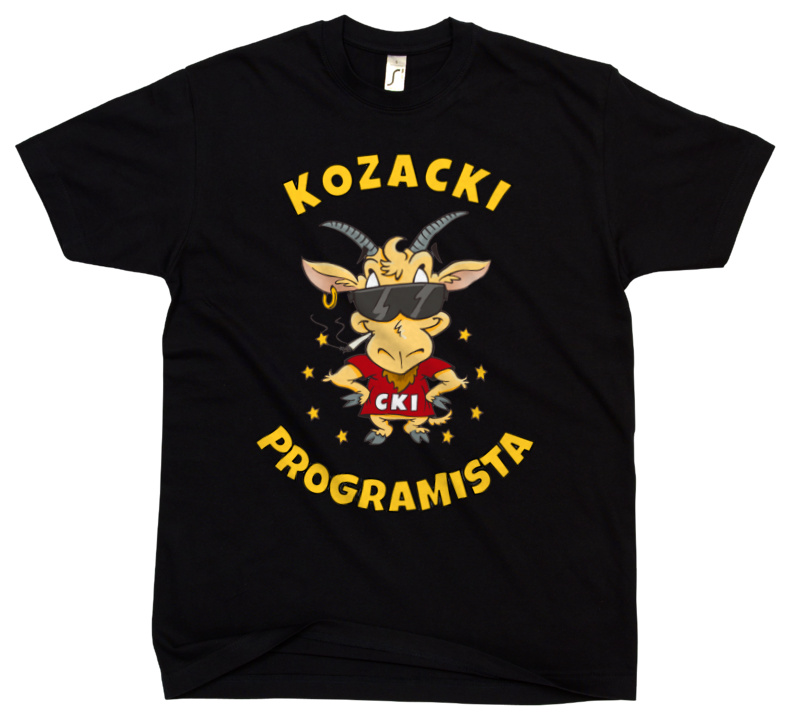 Kozacki Programista - Męska Koszulka Czarna