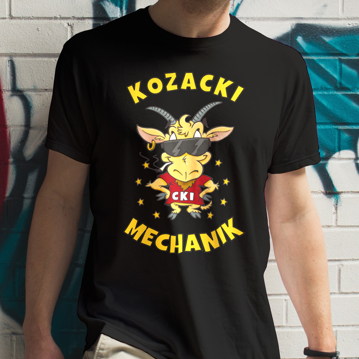 Kozacki Stolarz - Męska Koszulka Czarna