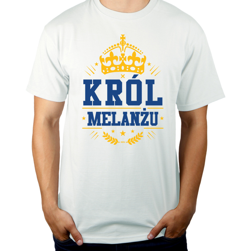 Król Melanżu - Męska Koszulka Biała