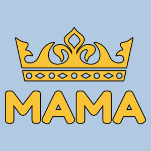 Królowa Mama - Damska Koszulka Błękitna