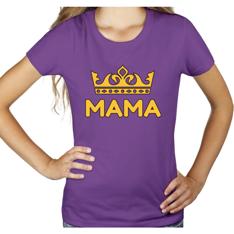 Królowa Mama - Damska Koszulka Fioletowa