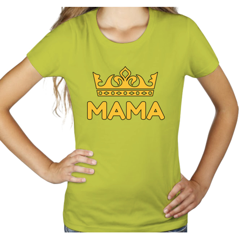 Królowa Mama - Damska Koszulka Jasno Zielona