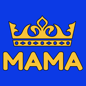 Królowa Mama - Damska Koszulka Niebieska