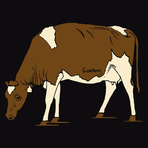 Krowa - Męska Bluza Czarna