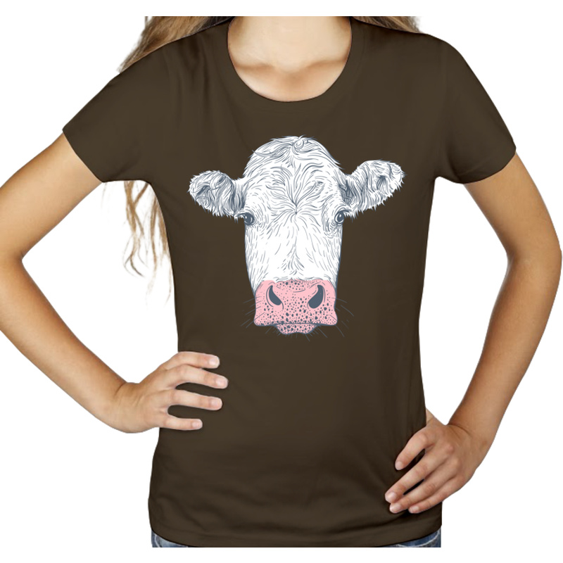 Krowa - Damska Koszulka Czekoladowa