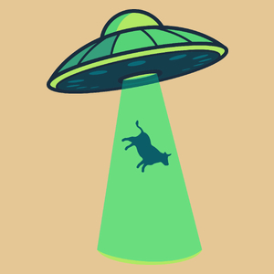 Krowa UFO - Męska Koszulka Piaskowa