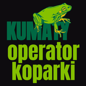 Kumaty Operator Koparki - Męska Bluza Czarna