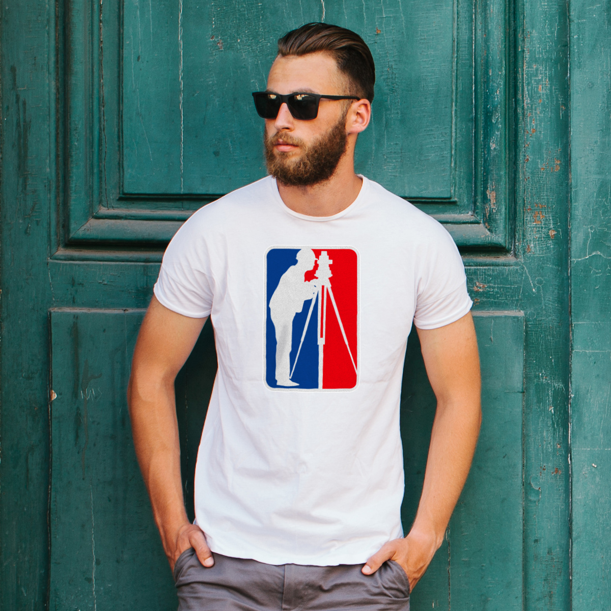 Land Surveyor NBA - Męska Koszulka Biała