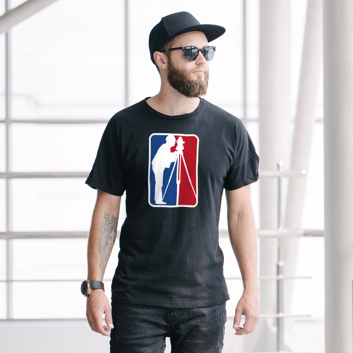 Land Surveyor NBA - Męska Koszulka Czarna