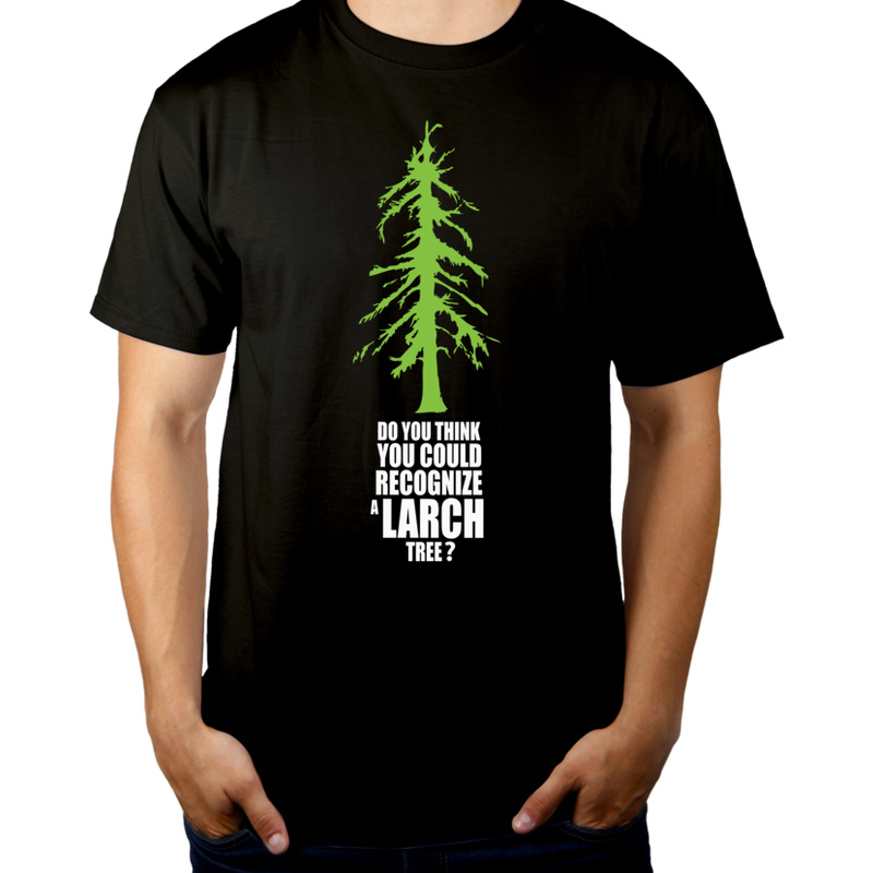 Larch Tree - Męska Koszulka Czarna