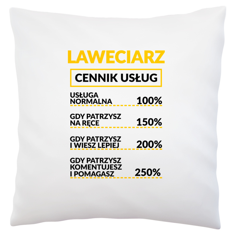 Laweciarz - Cennik Usług - Poduszka Biała