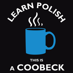 Learn Polish Coobeck - Męska Bluza z kapturem Czarna