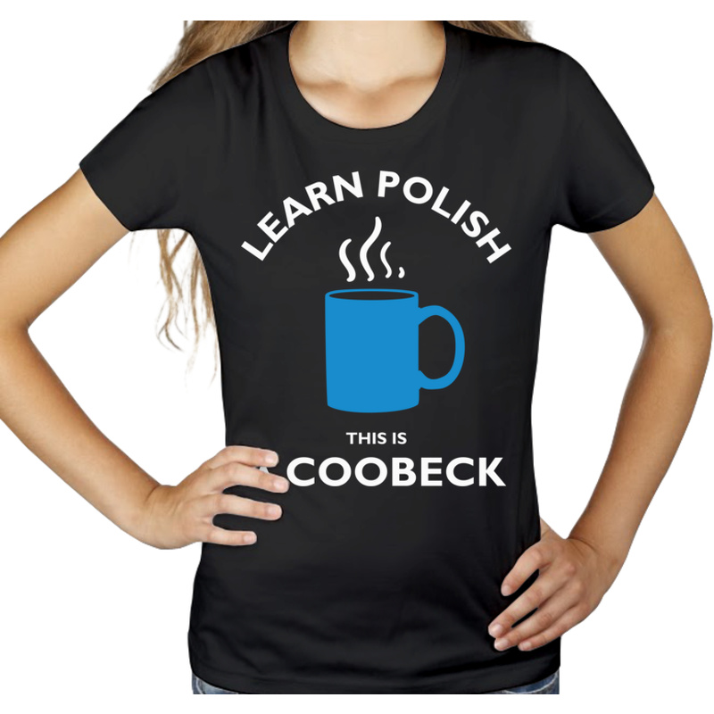 Learn Polish Coobeck - Damska Koszulka Czarna