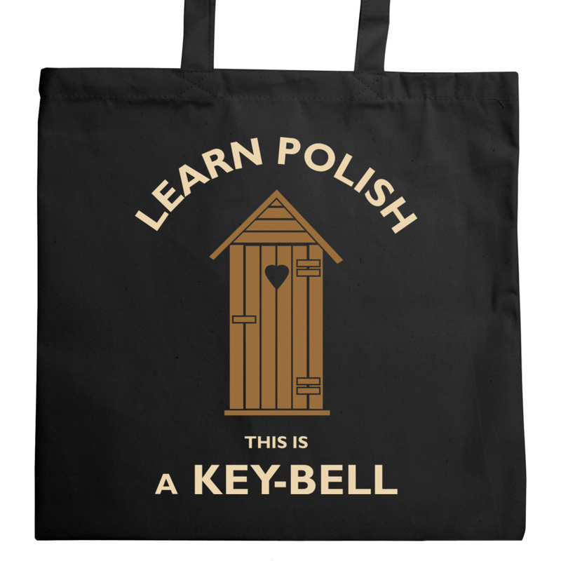 Learn Polish Keybell - Torba Na Zakupy Czarna