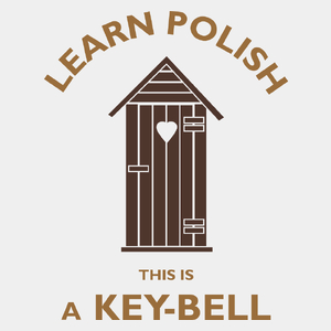 Learn Polish Keybell - Męska Koszulka Biała