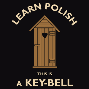 Learn Polish Keybell - Męska Koszulka Czarna