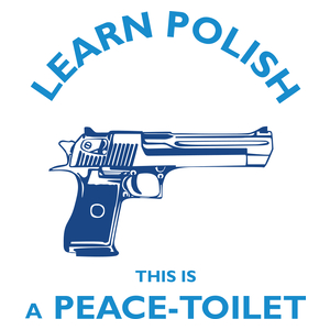Learn Polish Peace Toilet - Kubek Biały