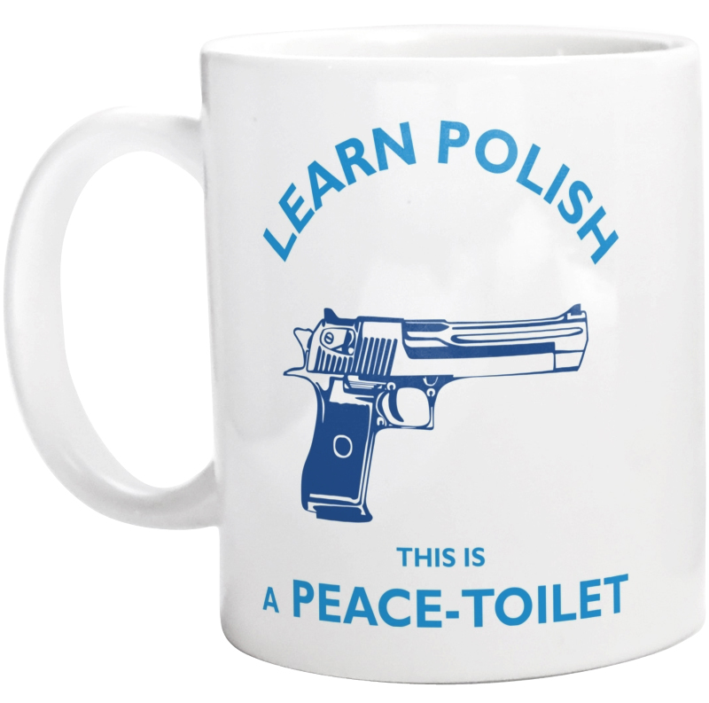 Learn Polish Peace Toilet - Kubek Biały