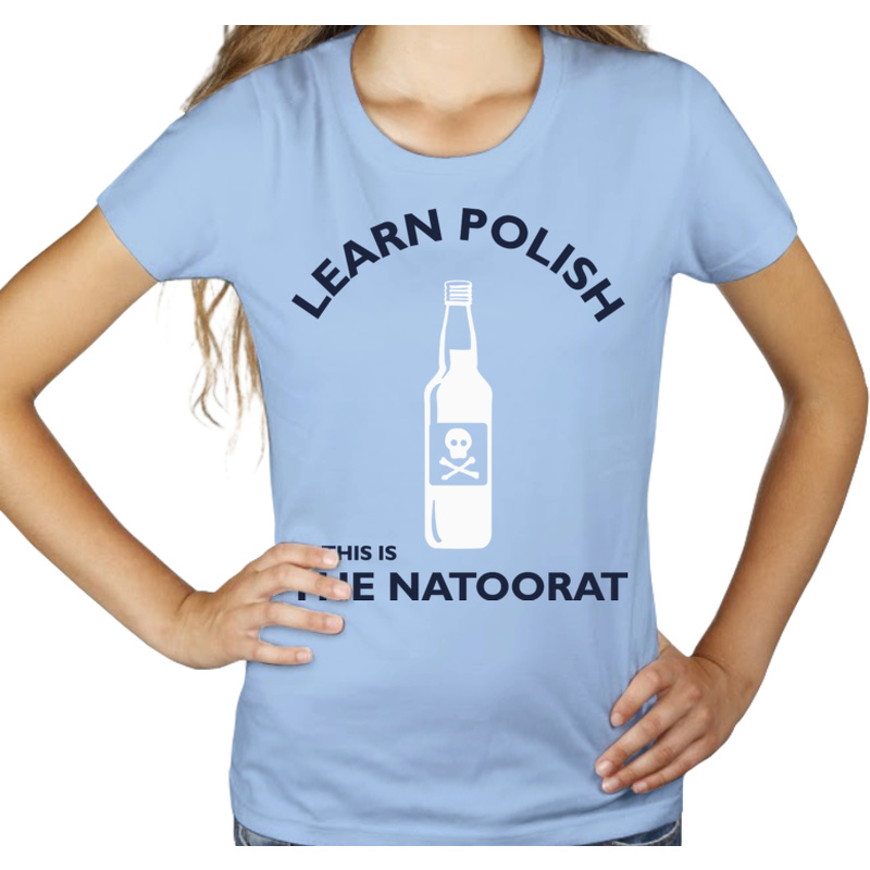 Learn Polish The Natoorat - Damska Koszulka Błękitna