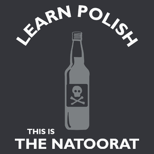 Learn Polish The Natoorat - Męska Koszulka Szara