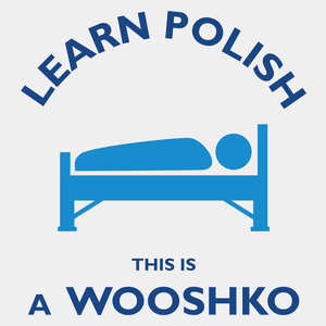 Learn Polish Wooshko - Męska Koszulka Biała