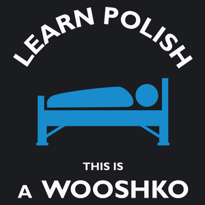 Learn Polish Wooshko - Damska Koszulka Czarna