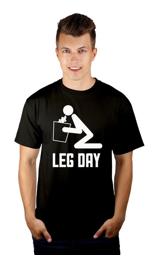 Leg Day - Męska Koszulka Czarna