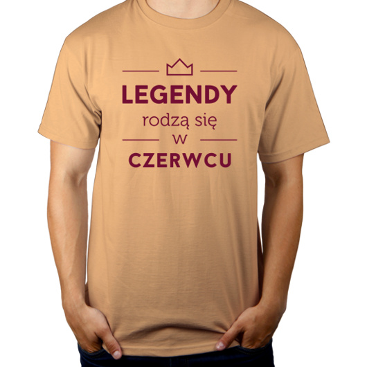 Legendy Rodzą Się w Czerwcu - Męska Koszulka Piaskowa