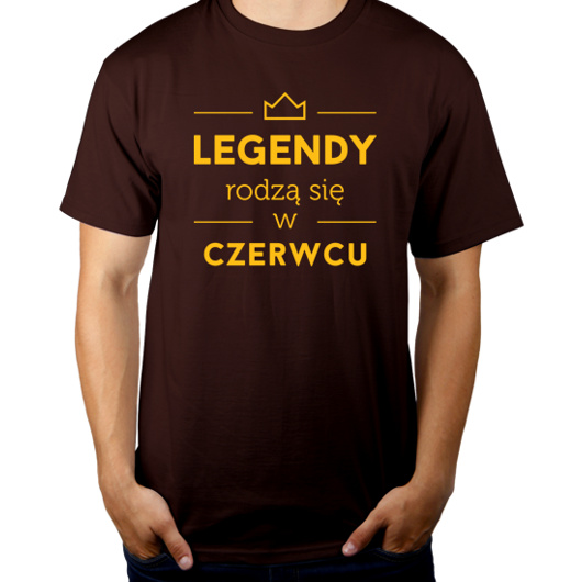 Legendy Rodzą Się w Lipcu - Męska Koszulka Czekoladowa