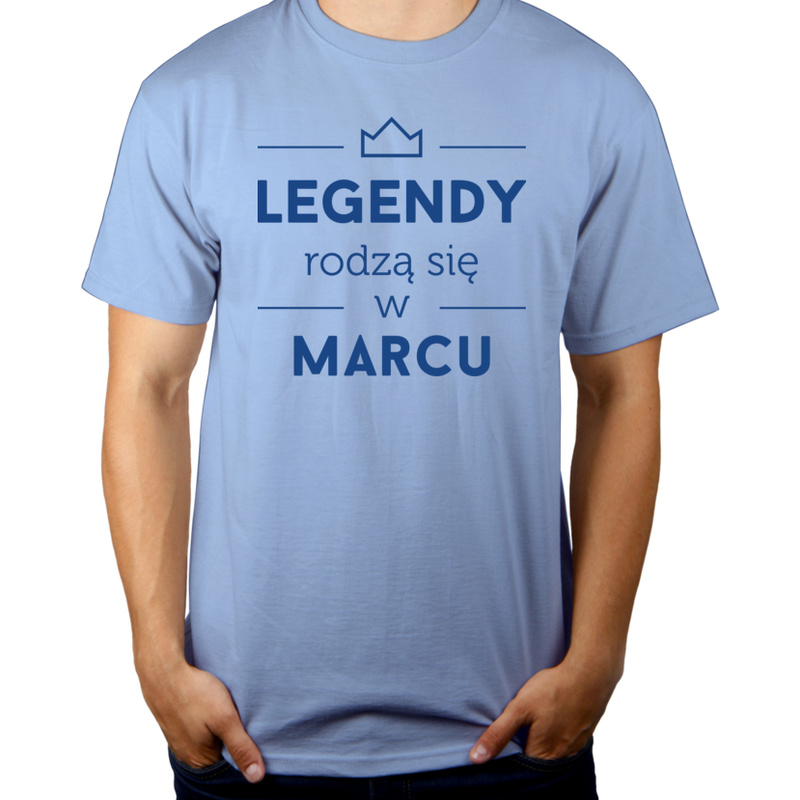 Legendy Rodzą Się w Marcu - Męska Koszulka Błękitna