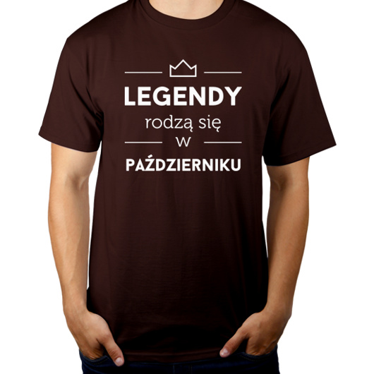 Legendy Rodzą Się w Październiku - Męska Koszulka Czekoladowa