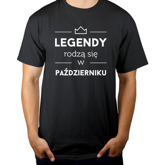 Legendy Rodzą Się w Październiku - Męska Koszulka Szara