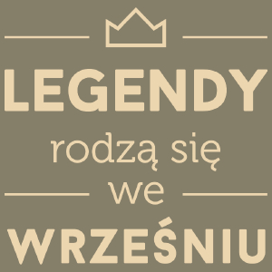Legendy Rodzą Się we Wrześniu - Męska Koszulka Jasno Szara
