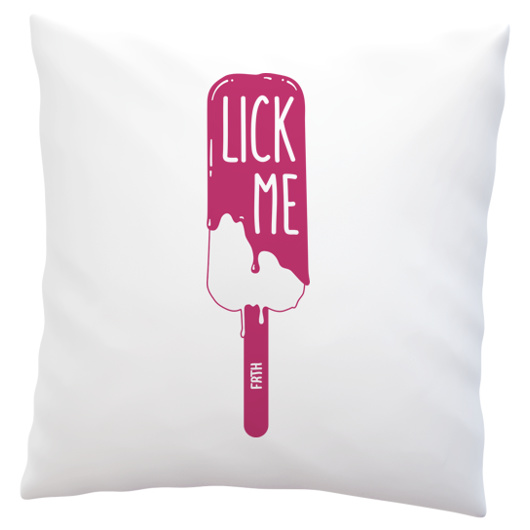 Lick me - Lody - Poduszka Biała