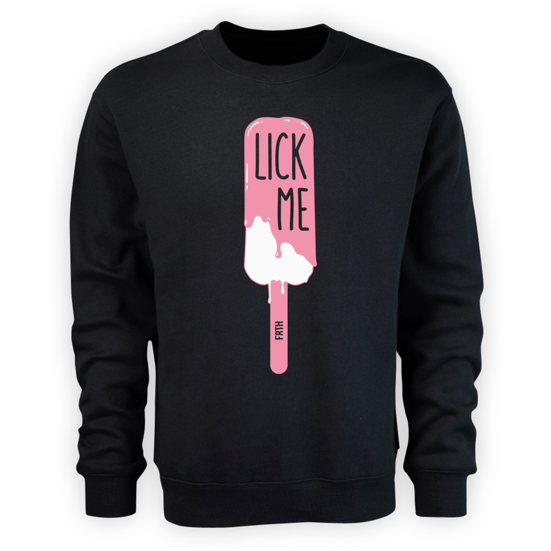 Lick me - Lody - Męska Bluza Czarna