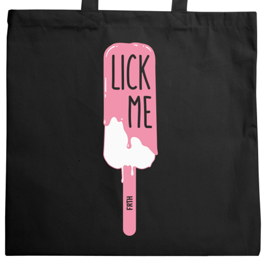 Lick me - Lody - Torba Na Zakupy Czarna
