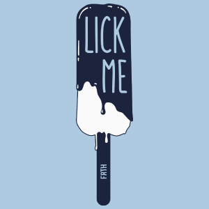 Lick me - Lody - Męska Koszulka Błękitna