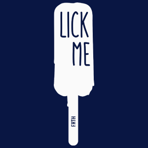 Lick me - Lody - Męska Koszulka Ciemnogranatowa