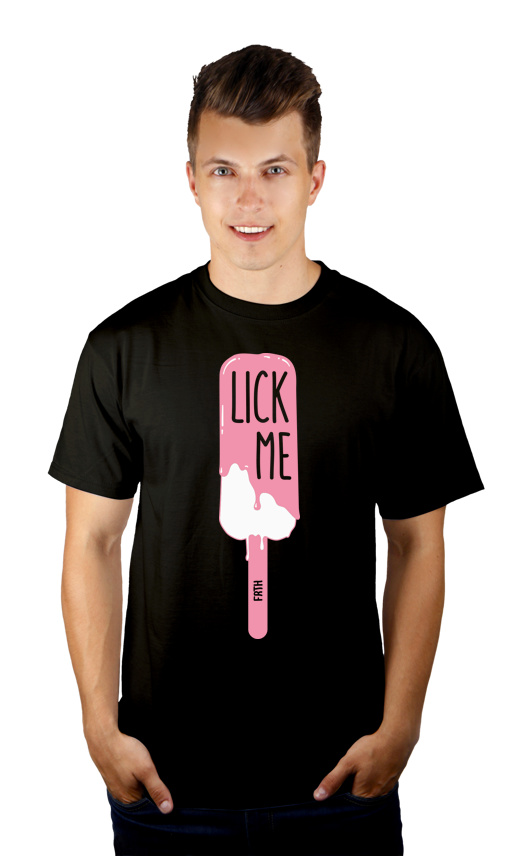 Lick me - Lody - Męska Koszulka Czarna